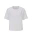 T-shirt court femme blanc Mantis-1