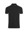 SOLS Mens Phoenix Short Sleeve Pique Polo Shirt (Black) - UTPC2782