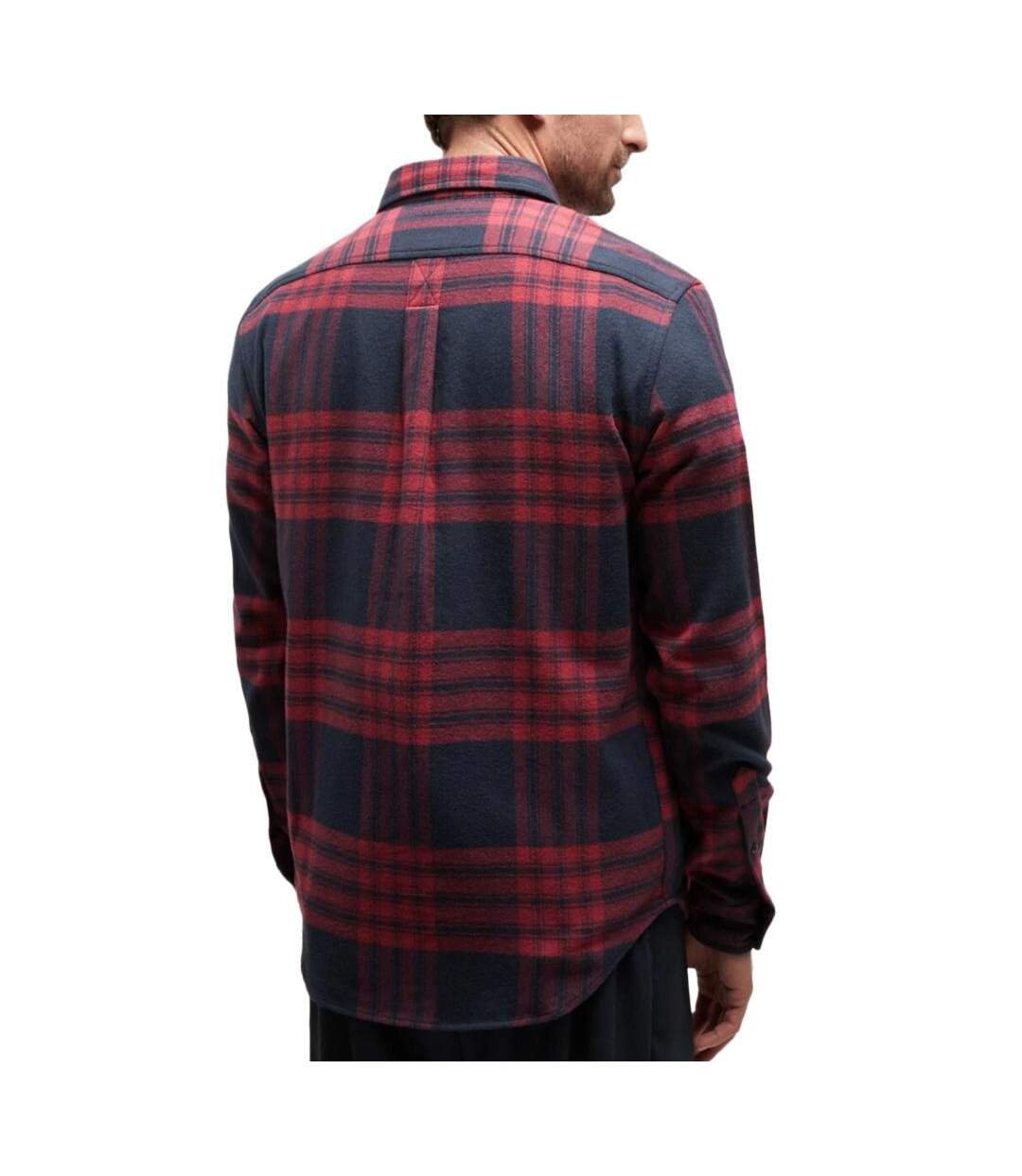 Chemise marine/bordeaux homme timberland  flannel-2