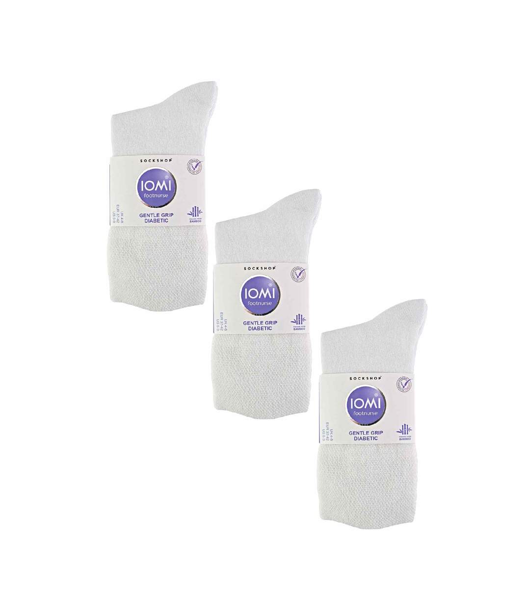 6 Pack Ladies Non Elastic Bamboo Diabetic Socks-2