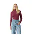 Womens/ladies Slim Turtleneck Burgundy Levis-1