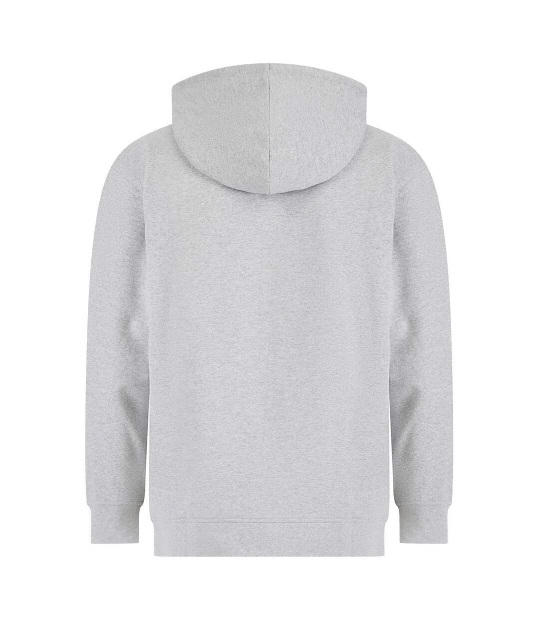 Sweat à capuche adulte gris chiné SF