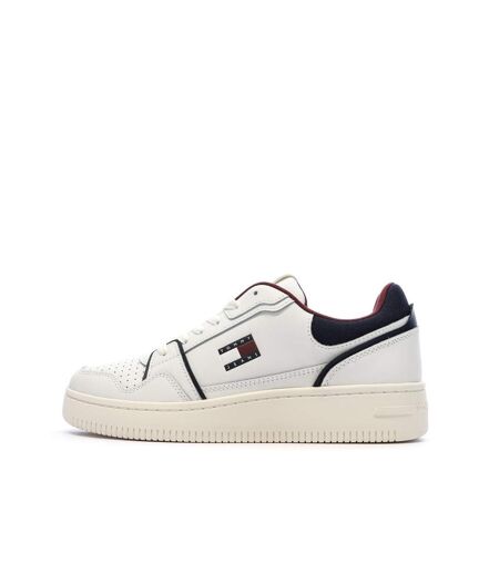 Baskets blanche homme tommy hilfiger  retro em0em01612