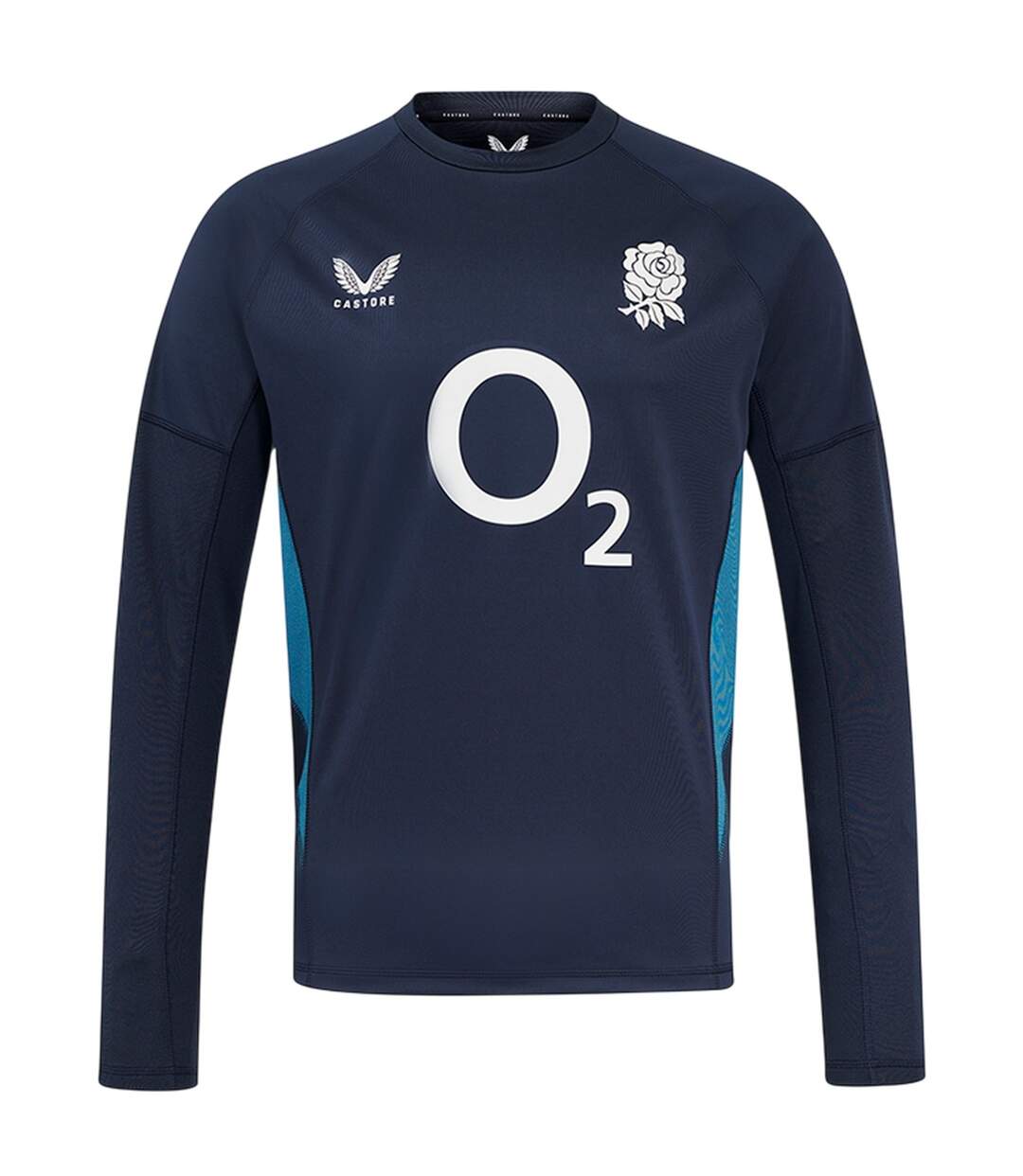 Mens 25/26 England Red Roses Drill Top Ink Storm Castore-1