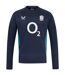 Mens 25/26 England Red Roses Drill Top Ink Storm Castore-1