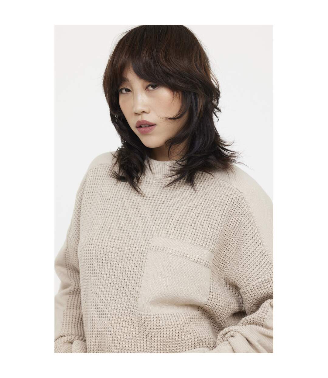 Pull manches longues coton loose unisexe CORALO-5