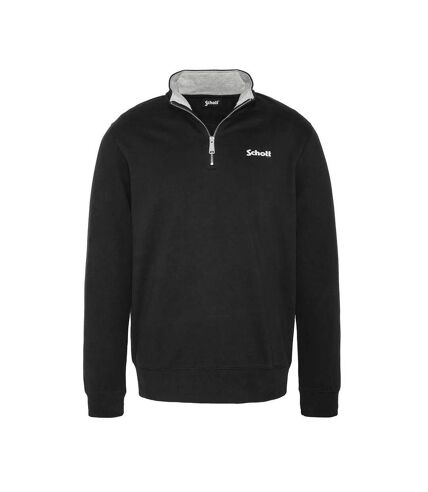 Sweat Noir Homme Schott Half - S