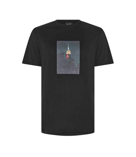 T-shirt Motif/style Ligne D´horizon Homme Noir Armani Exchange
