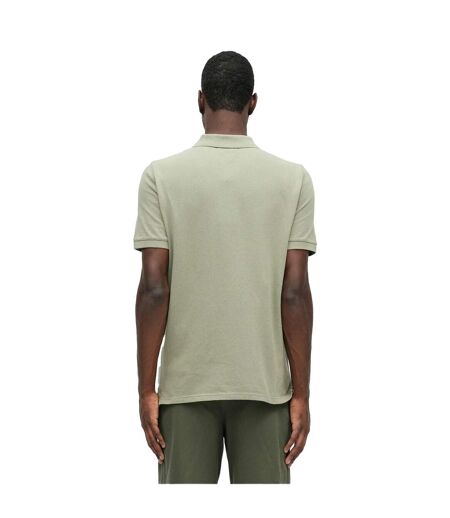 Mens Fox Short-sleeved Polo Shirt Laurel Green Maison Kitsuné