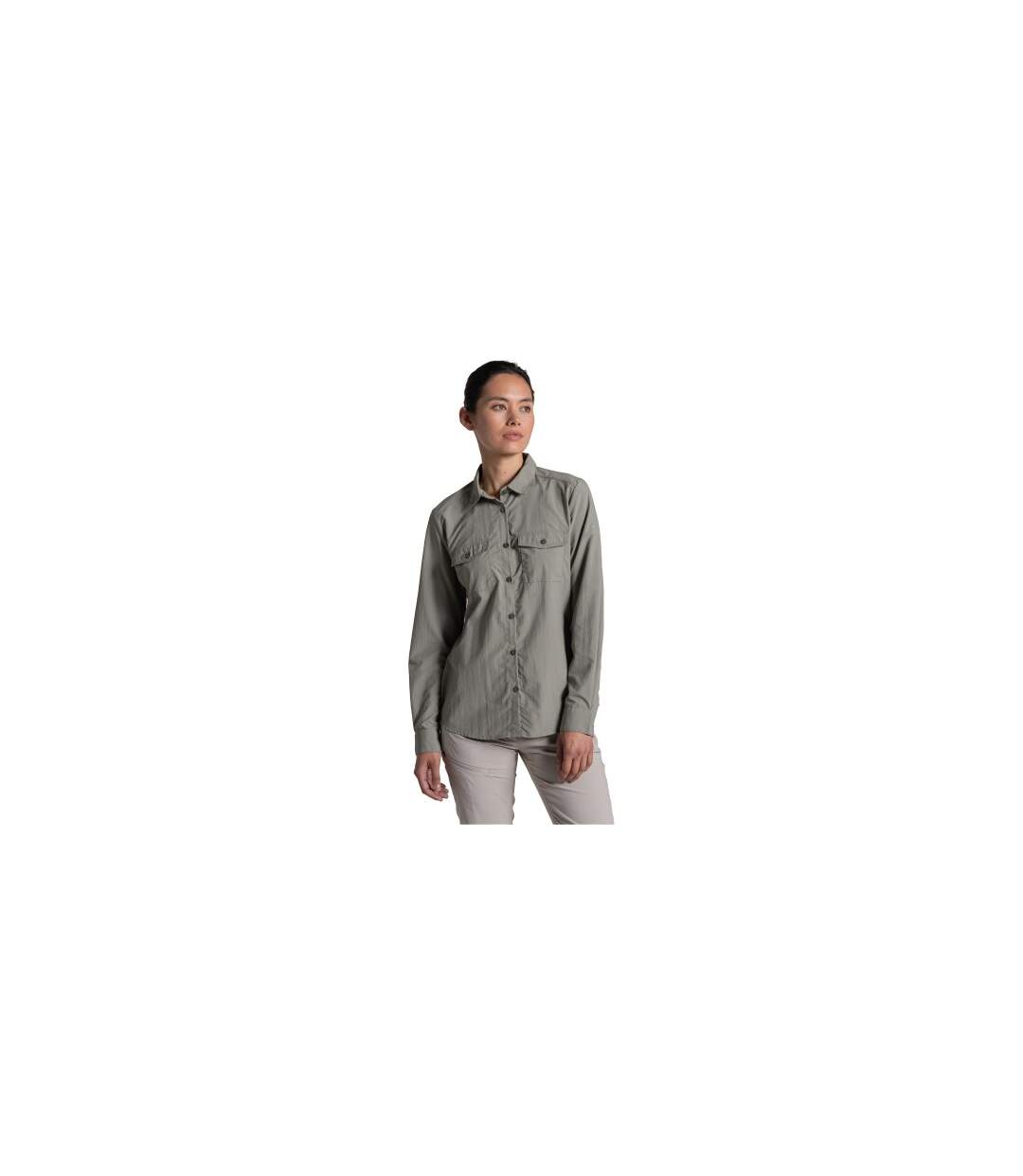 Womens/ladies Loukkos Nosilife Long-sleeved Shirt Vert Craghoppers-1