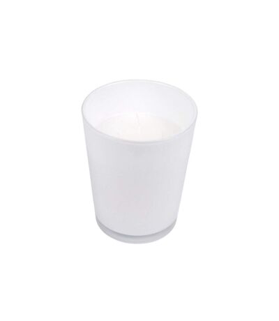 Bougie en Verre Parfumée Design Élégant 16cm Blanc