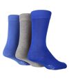 Wild Feet - 3 Pk Mens Plain Coloured Bamboo Socks