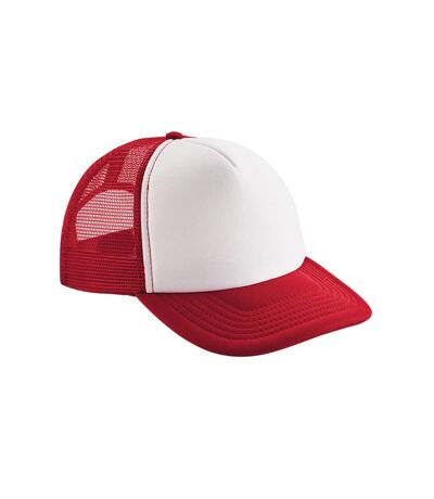 Casquette trucker rouge classique / blanc Beechfield