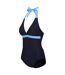 Regatta Womens/Ladies Flavia Contrast One Piece Bathing Suit (Navy/Elysium Blue) - UTRG9097