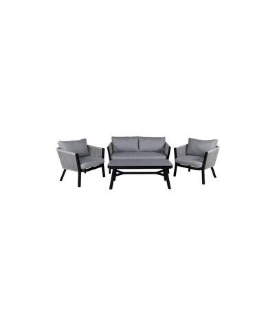 Salon de Jardin Virya 150cm Noir & Gris