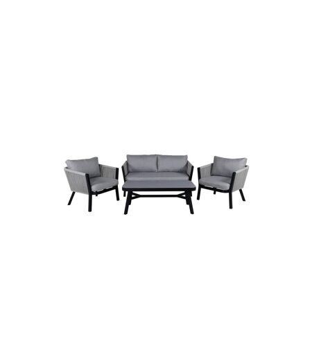 Salon de Jardin Virya 150cm Noir & Gris