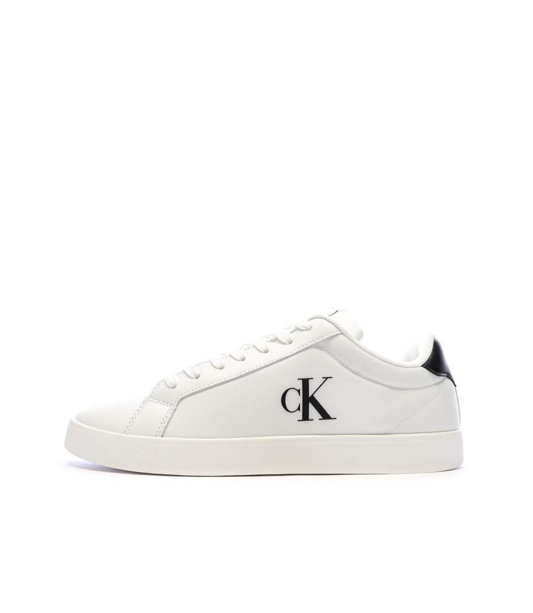 Baskets blanches/noires homme calvin klein jeans 3 cupsole-1