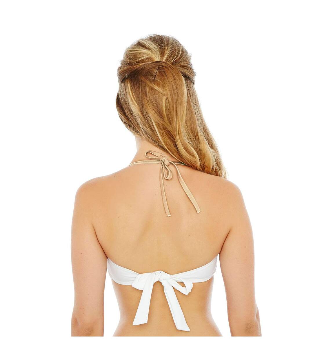 Haut de maillot bandeau blanc/or Palm Beach by Brigitte Bardot-3