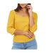 Haut Manches Bouffantes Motif/style Côtelé Femme Tournesol Brave Soul-2
