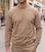CHALLENGER E213 — Sweat col rond beige : le confort ultra-résistant-1