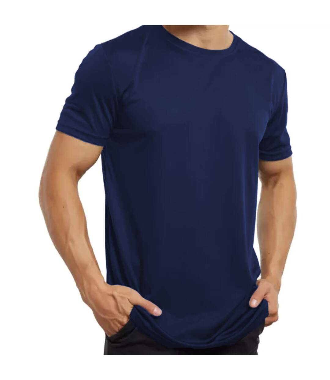 T-shirt sport à manches courtes homme bleu marine Spiro