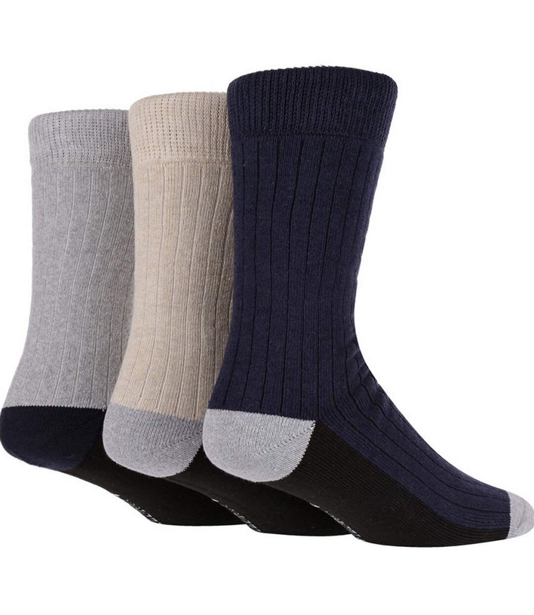 Lot de 3 chaussettes pour bottes en coton recyclé pour hommes-3