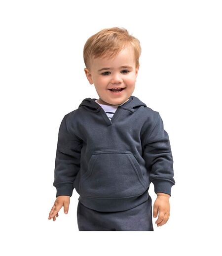 Sweat À Capuche Motif/style Uni Enfant Bleu Marine Larkwood