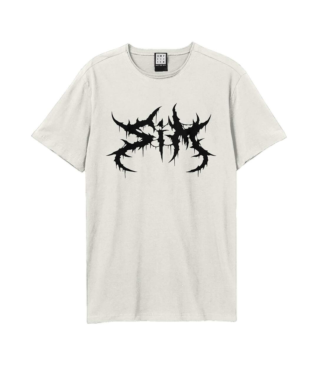 Unisex Adult Sim Logo T-shirt Vintage White Amplified-1
