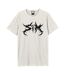 Unisex Adult Sim Logo T-shirt Vintage White Amplified-1
