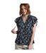 Womens/ladies Lucetta Lenzing Ecovero Blouse Black Iris Weird Fish-1