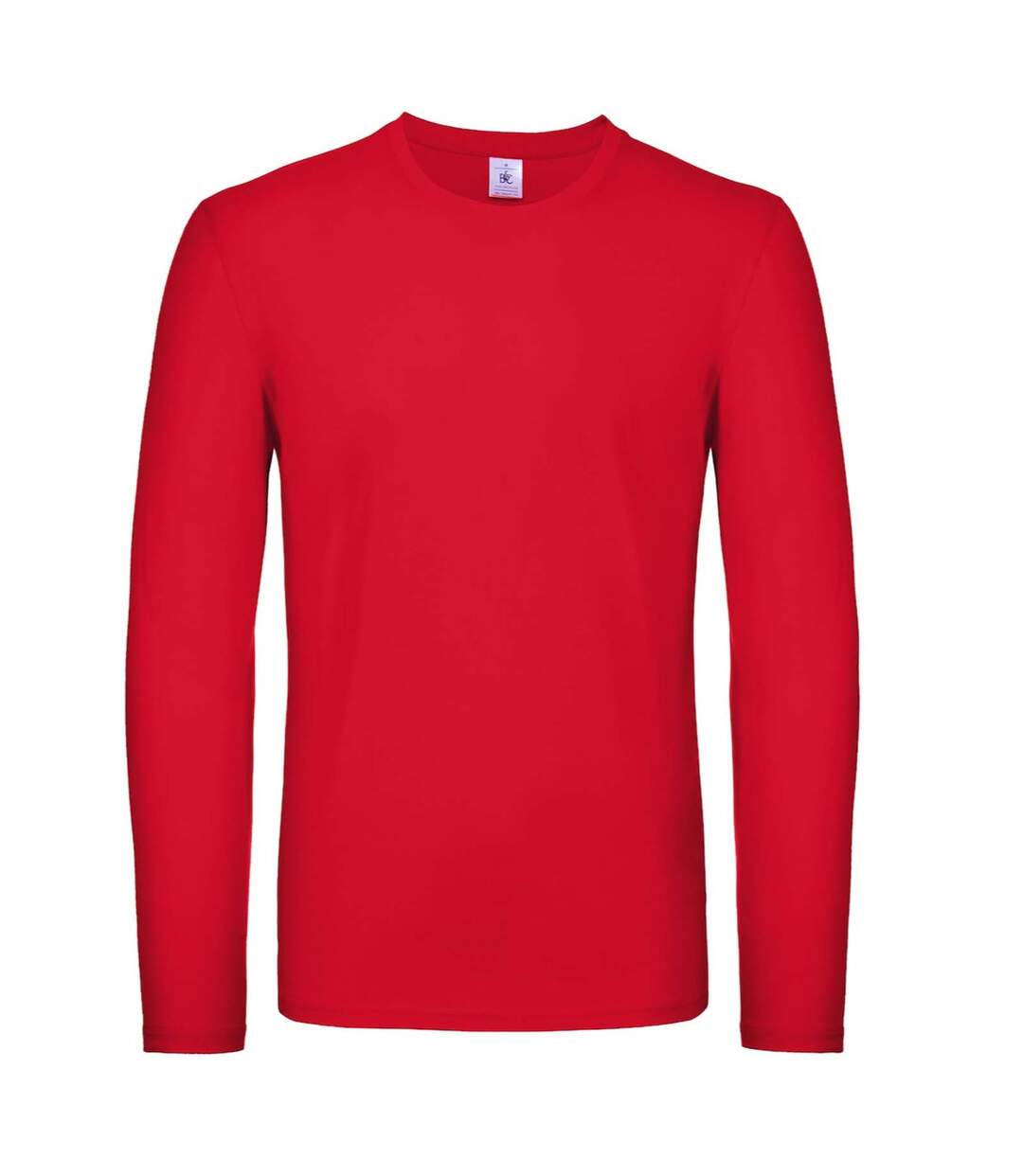 B&C Mens E150 Long Sleeve T-Shirt (Red)