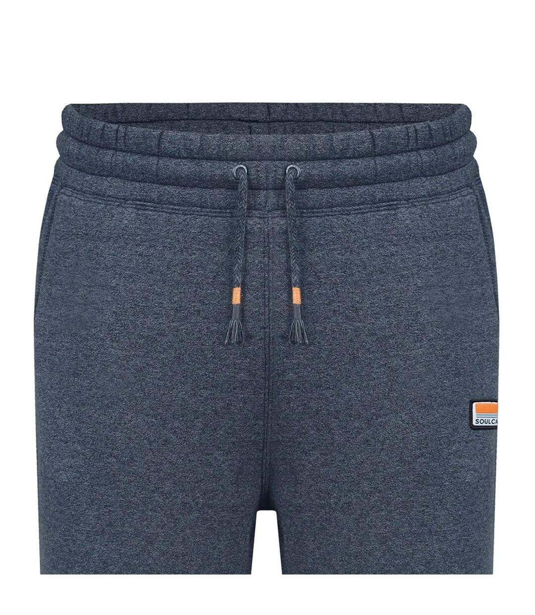 Mens Signature Fleece Jogging Bottoms Dark Charcoal Marl SoulCal-4