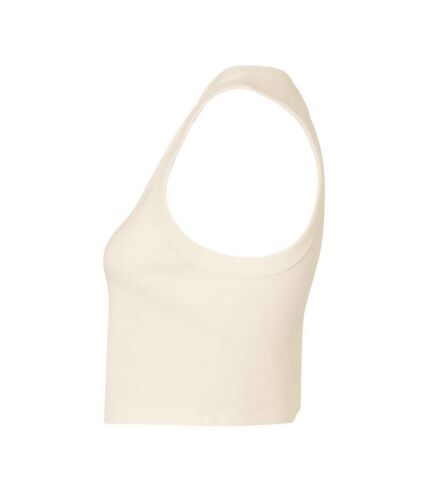 Bella + Canvas Womens/Ladies Muscle Micro-Rib Cropped Tank Top (Solid Natural)