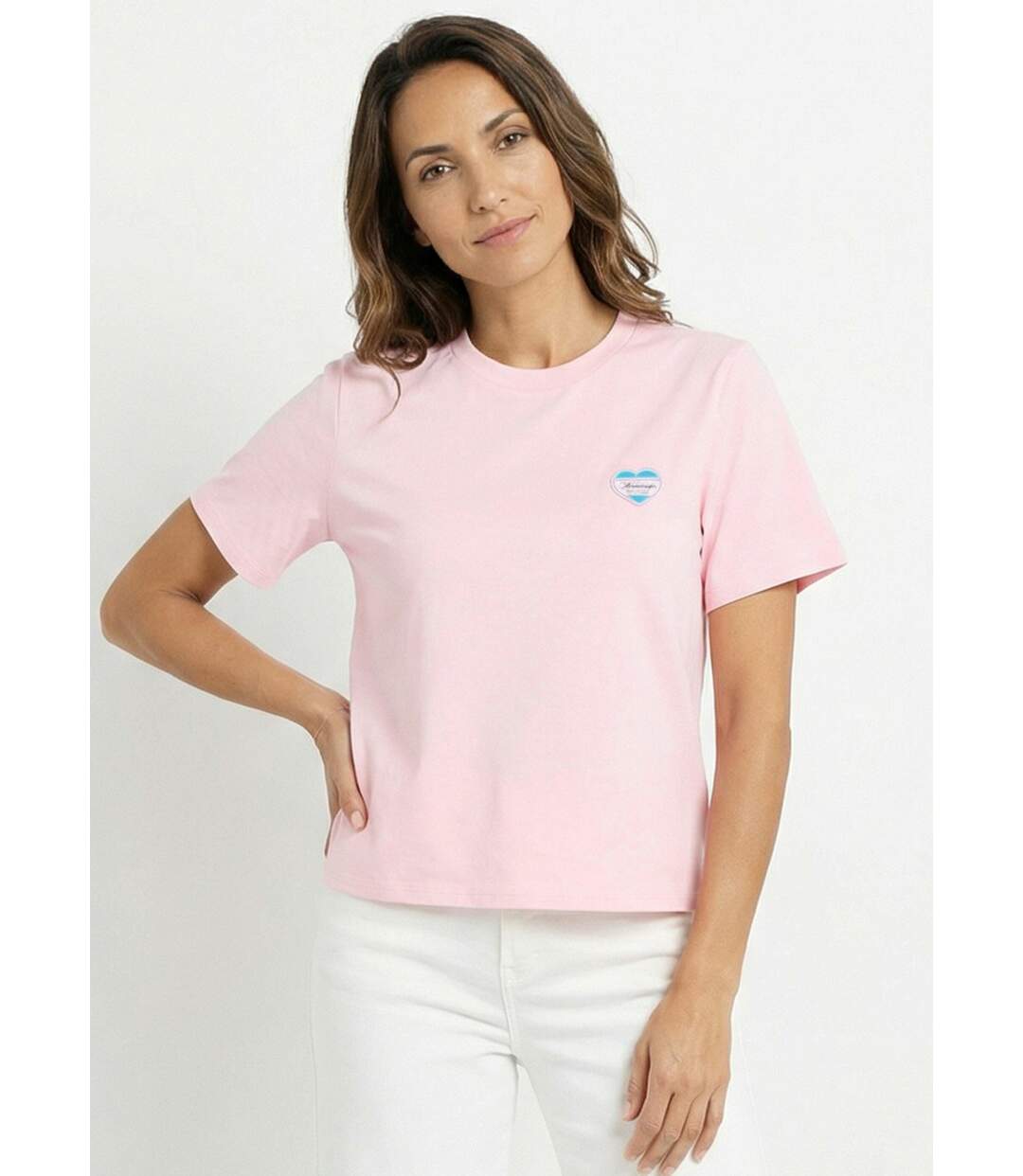 T-shirt manches courtes patch c¿ur Good-1