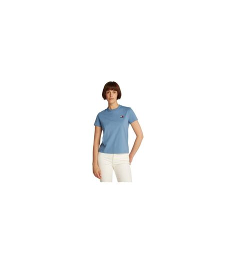 T-shirt Motif/style Badge Femme Bleu Tommy Jeans