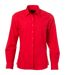 chemise popeline manches longues - JN677 - femme - rouge tomate