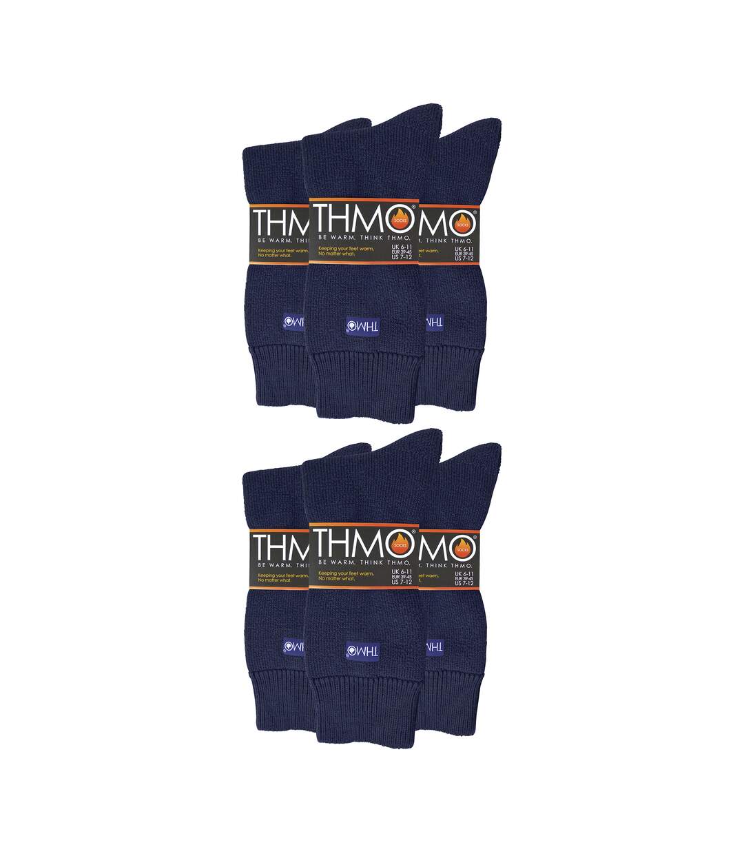6 Pairs Mens Thermal Indoor Slipper Socks with Grips-2