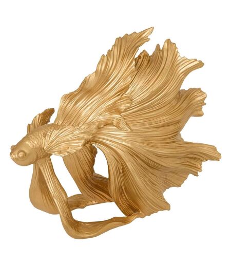 Statuette Poisson en Résine Jil 24cm Doré