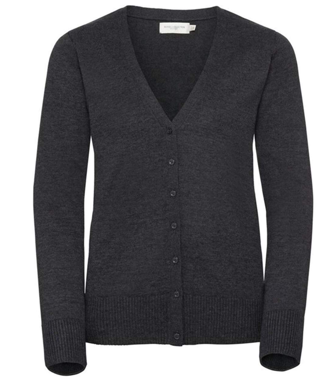 Gilet boutonné cardigan - Femme - JZ715 - gris charcoal-2