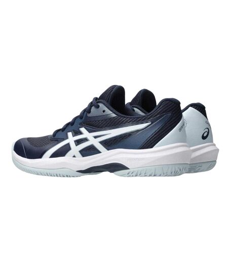 Womens/ladies Game Tennis Shoes Midnight White Asics