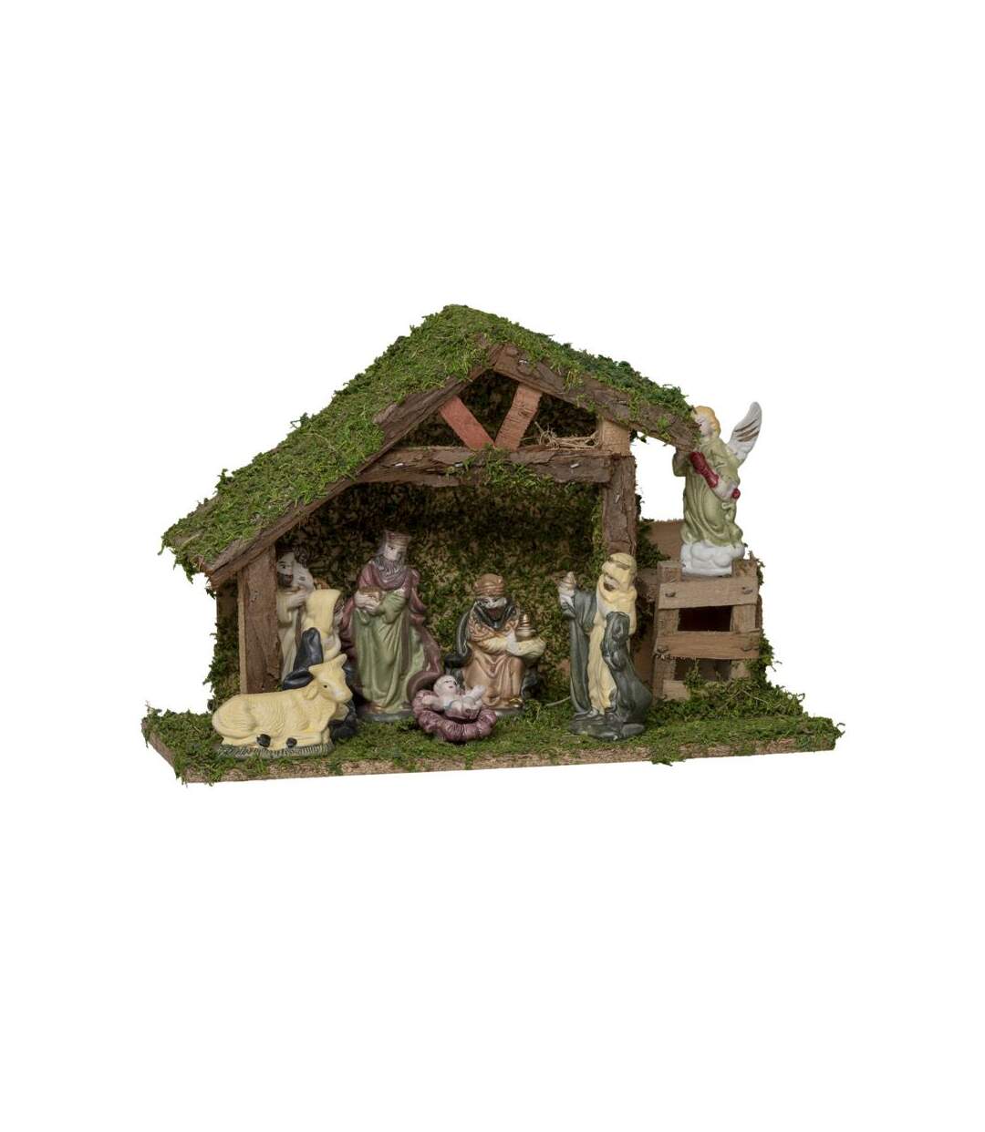 Paris Prix - Crèche De Noël 8 Santons 31cm Multicolore-1