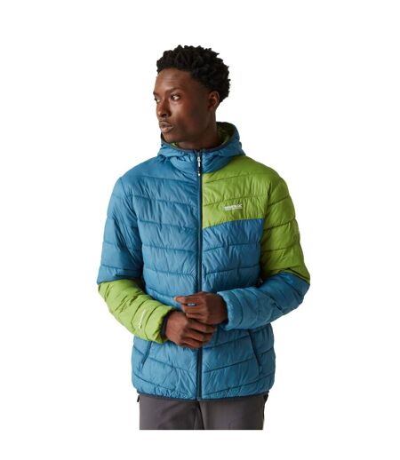 Doudoune matelassée hillpack homme bleu marocain / vert piquant Regatta