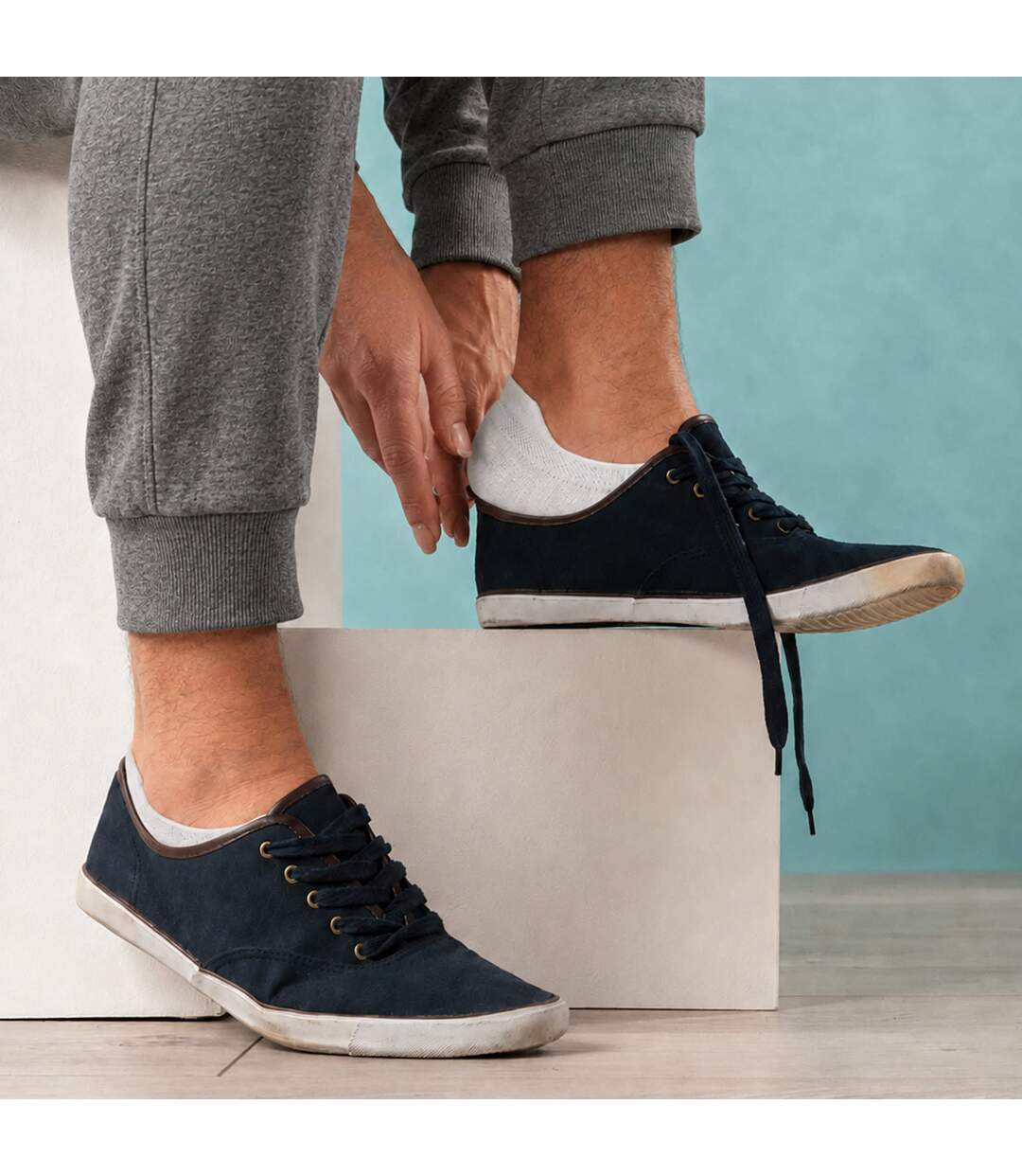 Gentle Grip - Homme 3 Paires Socquettes Coton Basses Languette Talon-3