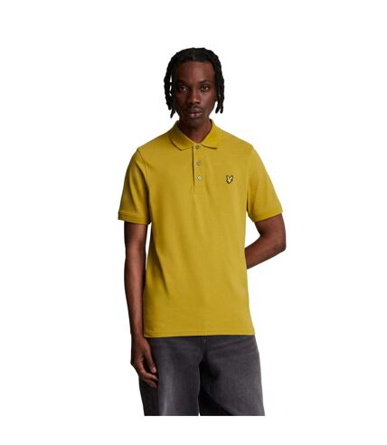 Mens plain polo shirt ellaness gold Lyle & Scott