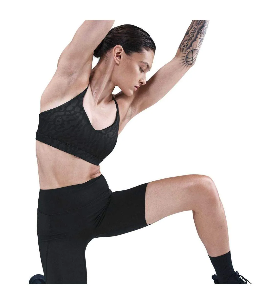 Brassière De Sport Motif/style Imprimé Léopard Indy Femme Noir Anthracite Gris Nike-4