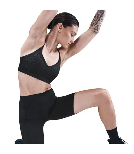 Brassière De Sport Motif/style Imprimé Léopard Indy Femme Noir Anthracite Gris Nike