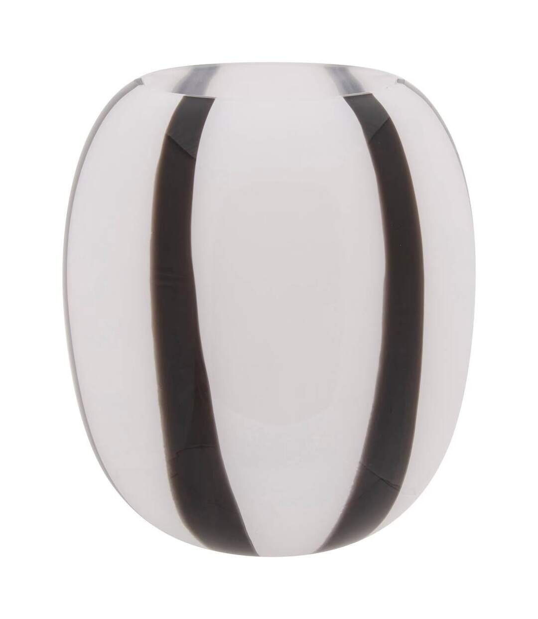 Vase Déco en Verre Piero 20cm Noir & Blanc-1