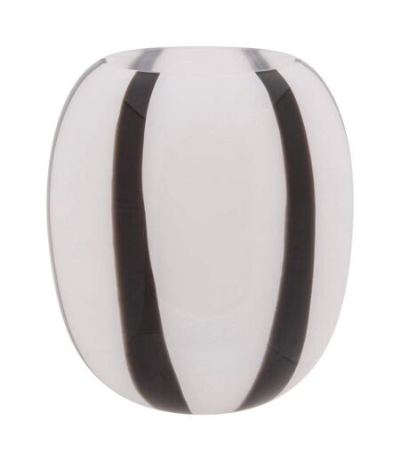 Vase Déco en Verre Piero 20cm Noir & Blanc