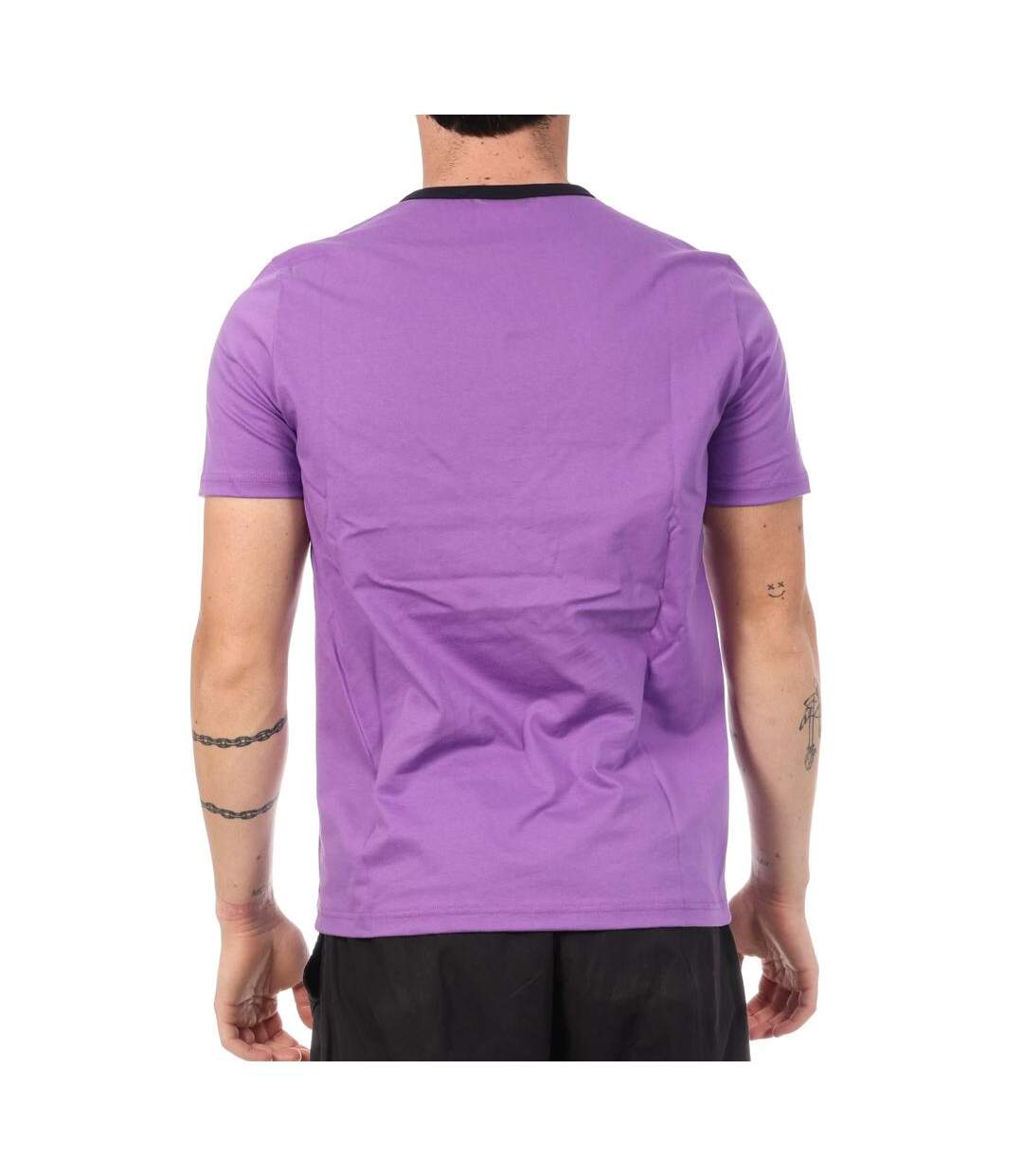 T-Shirt violet homme le coq sportif chive-2