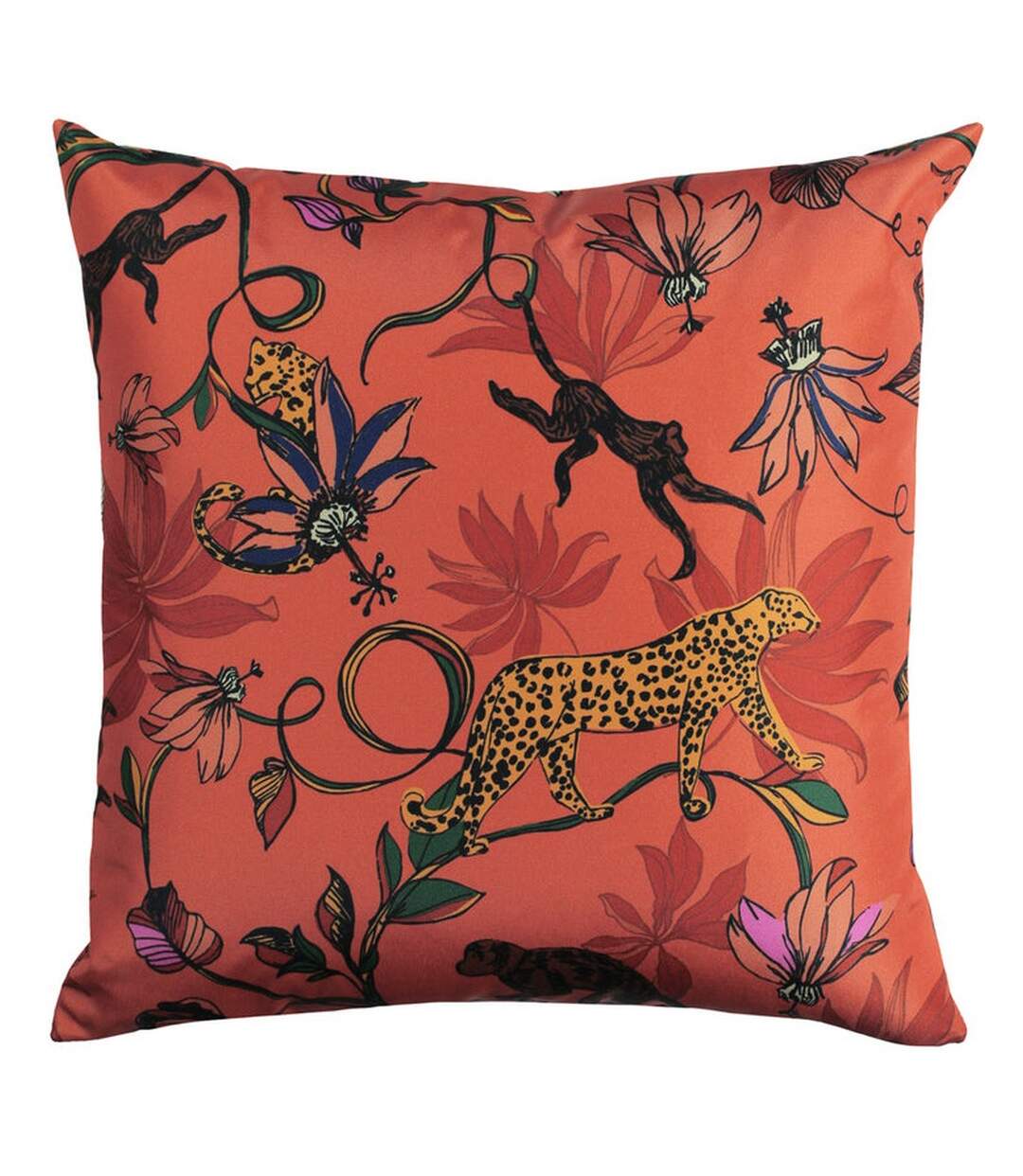 Wildlife outdoor cushion cover 43cm x 43cm orange Furn-1